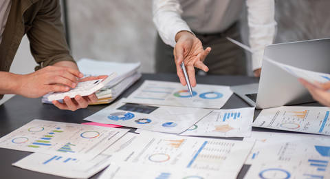 Revitup Collaborative Business Team Working On Financial